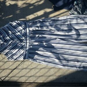 Striped Jumpsuit in Blue and White